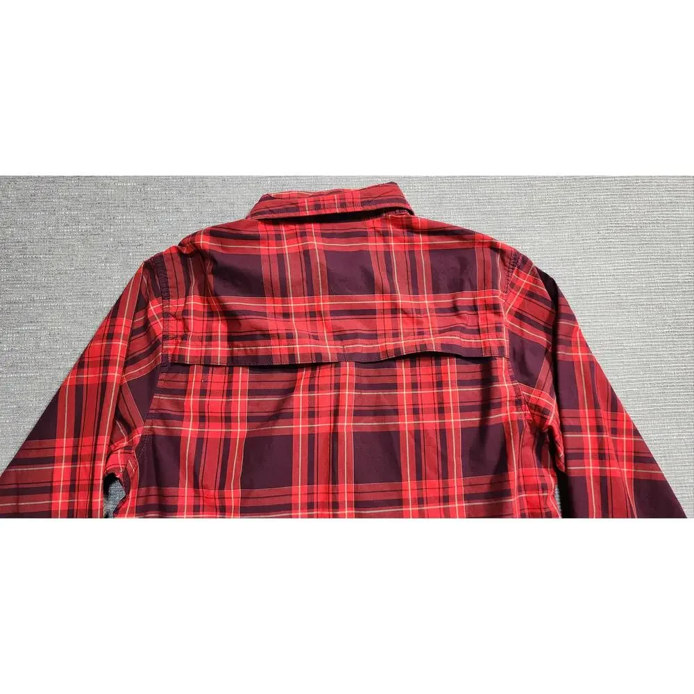 The North Face Plaid Button‎ Front Long Sleeve Shirt Mens Small